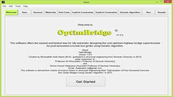  DEVELOPED SOFTWARE  OptimBridge (a software for cost optimum bridge design)